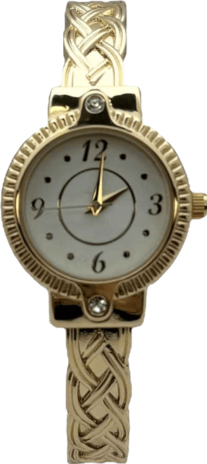 Bright Metallic Elegant Cuff Women Watch, Gold