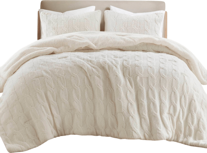 Riordan Waffle Knit Chenille 3-Pc. Comforter Set, King