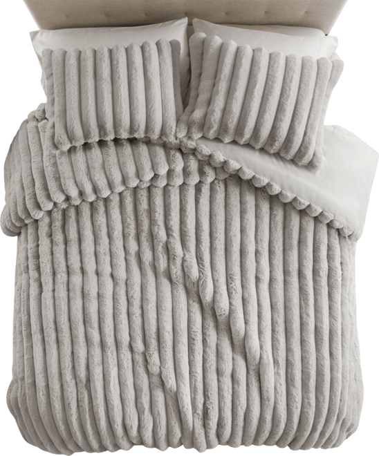 Jasmine Faux Fur Reverse to Velvet 3-Pc. Comforter Set, Full/Queen