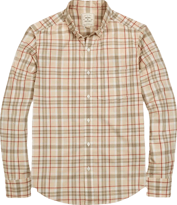 Men's Organic Long Sleeve Stretch Poplin Button Down Shirt