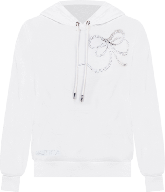 Women's Embellished Bow Hooded Sweatshirt