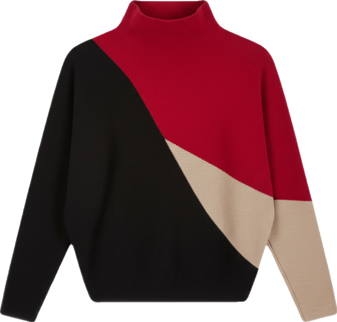 Women's Funnel-Neck Dolman-Sleeve Sweater