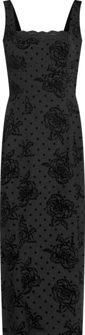 Women's Sleeveless Flocked Dress