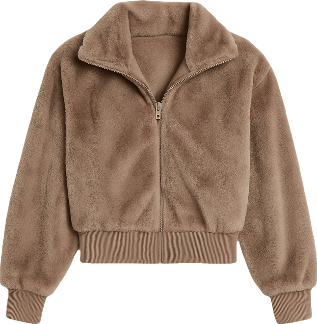 Sport Women's Faux-Fur Zip-Front Bomber Jacket