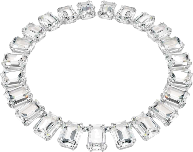 Millenia Rhodium Plated Tennis Necklace