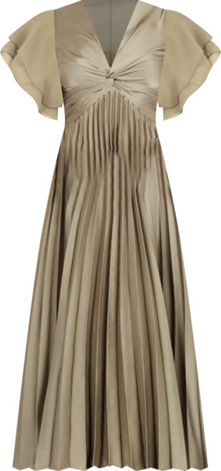 Women's Nova Flutter Sleeve Midi Dress