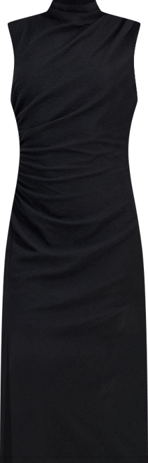 Women's Drape-Front Textured Knit Midi Dress