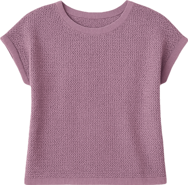 Beachside Crochet Knit Short Sleeve Top