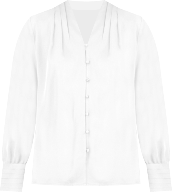 Women's V-Neck Button-Front Blouse