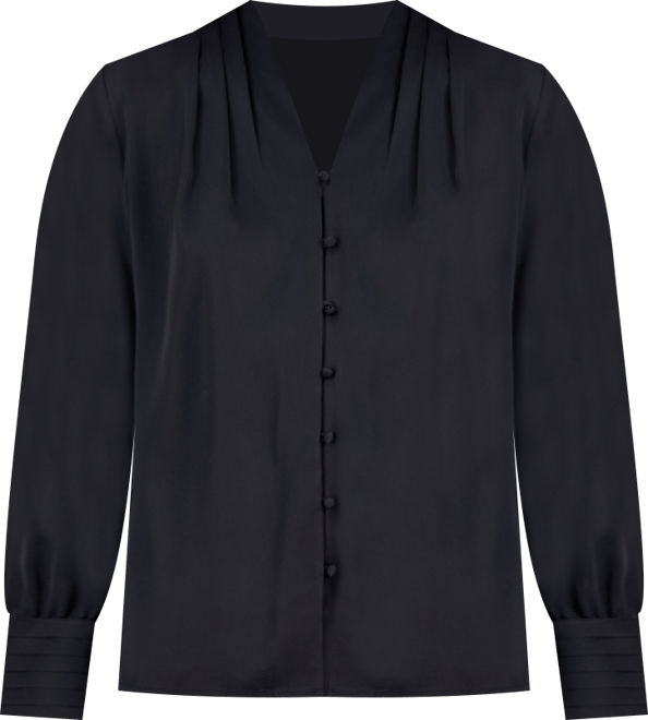 Women's V-Neck Button-Front Blouse