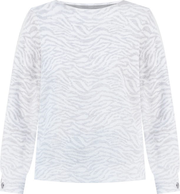 Women's Animal Print Boat Neck Sweater