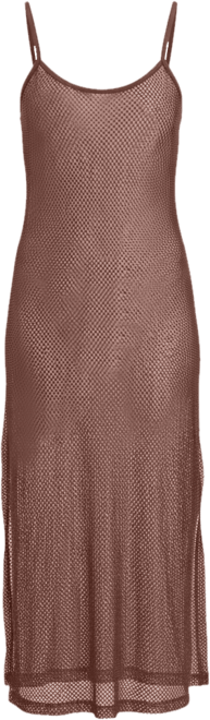 Sea Crochet Midi Slip Cover-Up Dress