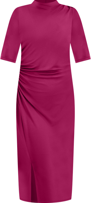 Women's Cowl-Neck Side-Ruched Dress