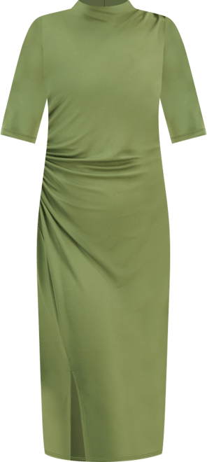 Women's Cowl-Neck Side-Ruched Dress