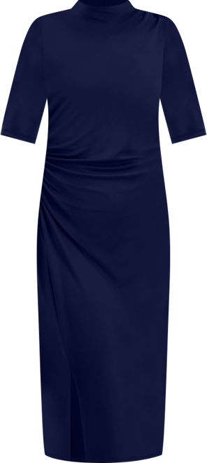 Women's Cowl-Neck Side-Ruched Dress