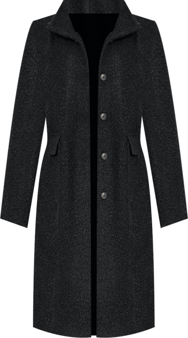 Women's Regular Boucle Stand Collar Car Coat