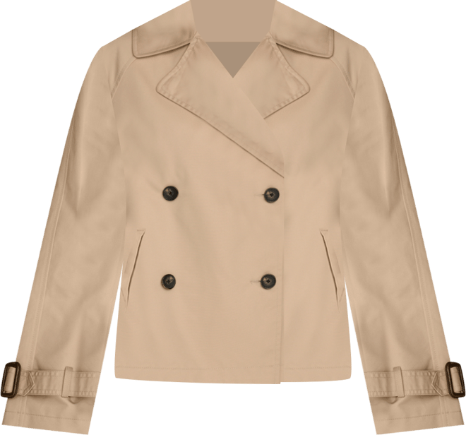Women's Regular Short Double Breasted Trench Coat