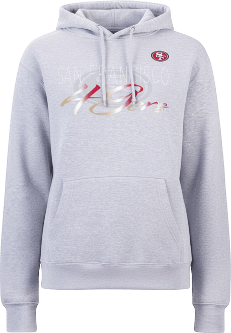 Women's Gray San Francisco 49ers Shadow Logo Fleece Pullover Hoodie