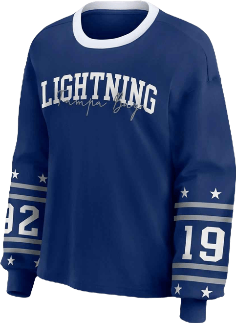 Women's Blue Tampa Bay Lightning Long-Sleeve Sport T-Shirt