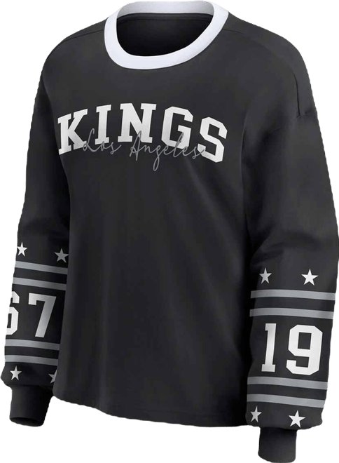 Women's Black Los Angeles Kings Long-Sleeve Sport T-Shirt
