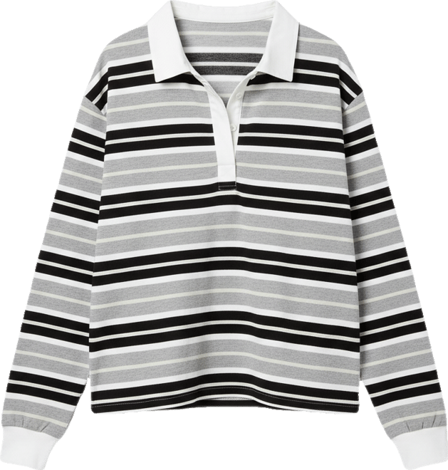 Women's Renya Striped Long Sleeve Polo Top