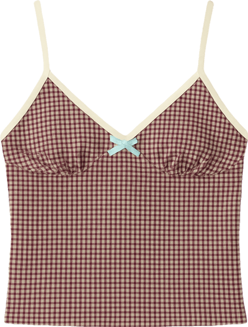 Women's Bettie Contrast Gingham Tank Top