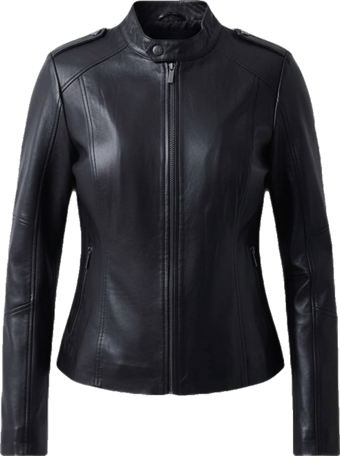 Women's Rider leather jacket with a slim fit