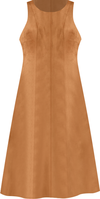 Women's Faux Suede Midi Dress
