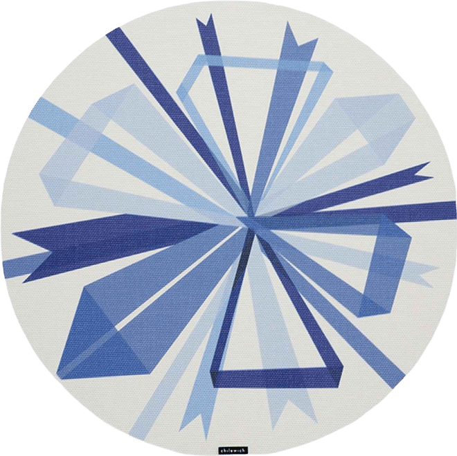 Bow-Print Round Placemat, 15"