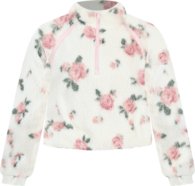 Juniors' Quarter-Zip Sherpa Jacket