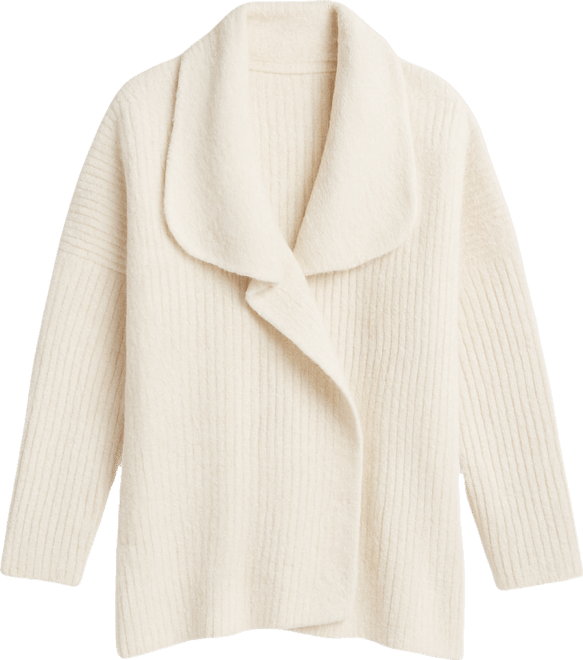 Women's Wide-Collared Cardigan Sweater