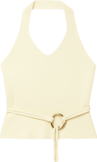 Women's Kez Belted Knit Halter Top