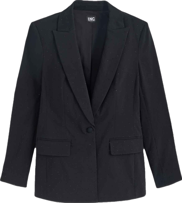 Plus Size Embellished Peak-Lapel Blazer, Macy's Exclusive