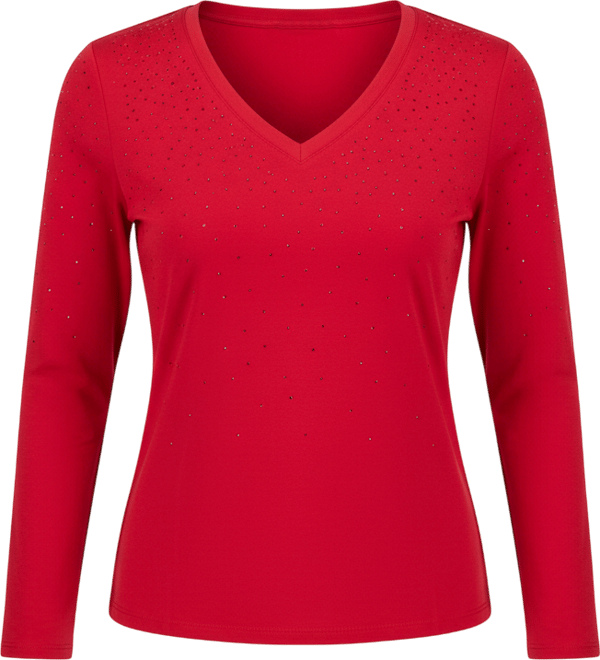 Petite Embellished V-Neck T-Shirt, Macy's Exclusive
