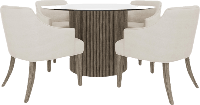 Frandlyn 5-Pc. Glass Round Dining Set