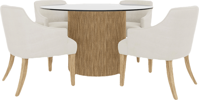 Frandlyn 5-Pc. Glass Round Dining Set