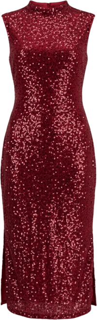 Women's Drape-Neck Sleeveless Sequin Dress