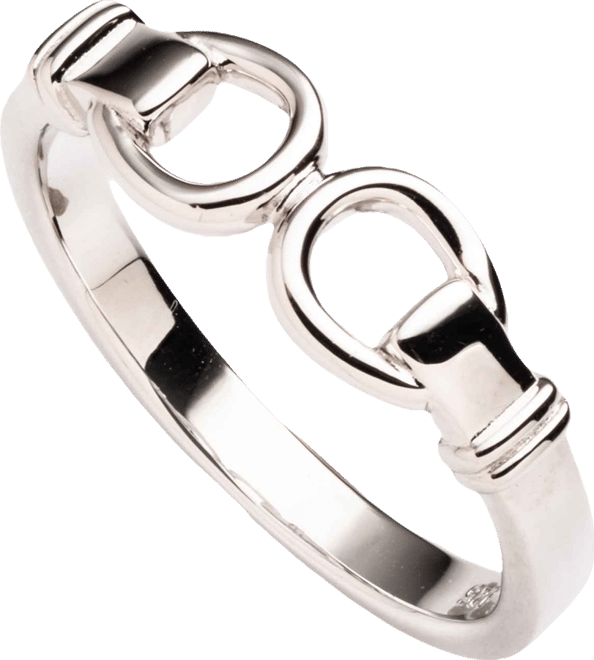 Sterling Silver Horsebit Band Ring