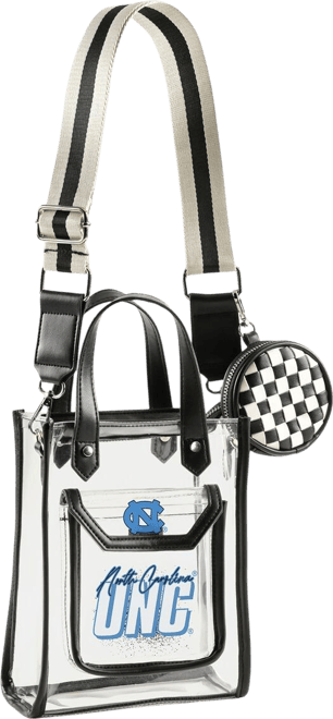 North Carolina Tar Heels Clear Stadium Coin Pouch with Crossbody Purse