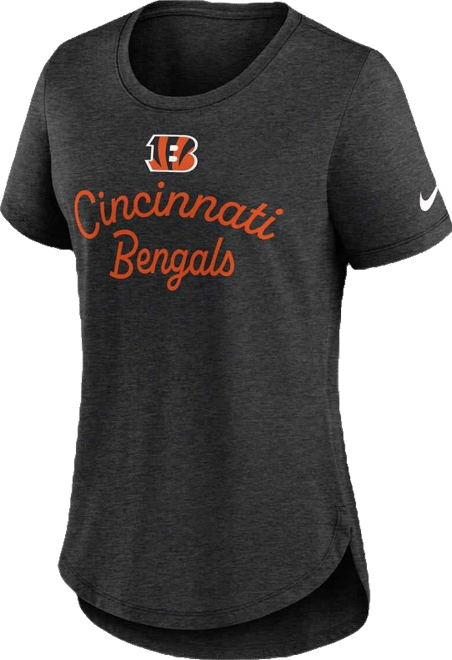 Women's Black Cincinnati Bengals Script Tri-Blend T-Shirt