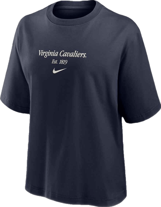 Women's Navy Virginia Cavaliers Boxy T-Shirt