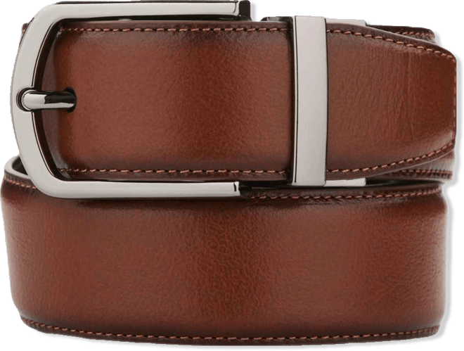Men's Burnished Reversible Leather Dress Belt