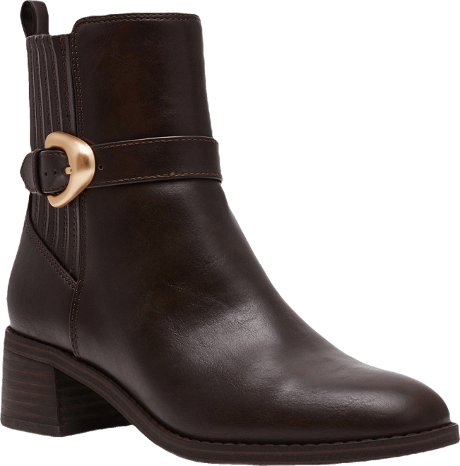 Women's Dagger Buckle Chelsea Booties