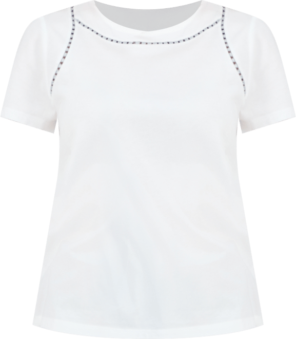 Women's Knit-Trim Top