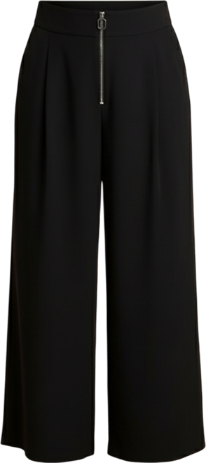 Women's Wide Leg Trouser With Zipper Detail
