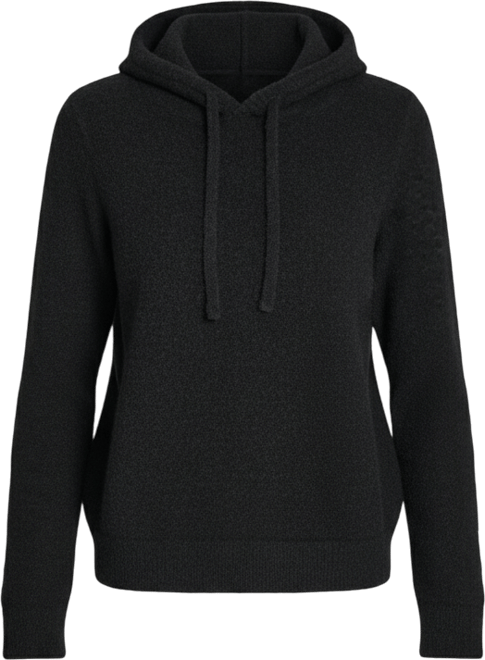 Women's Feather Yarn Hood Tonal Hoodie