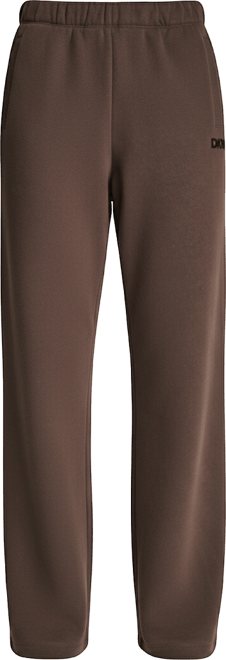 Women's Flocked Logo Boyfriend Open Leg Pants