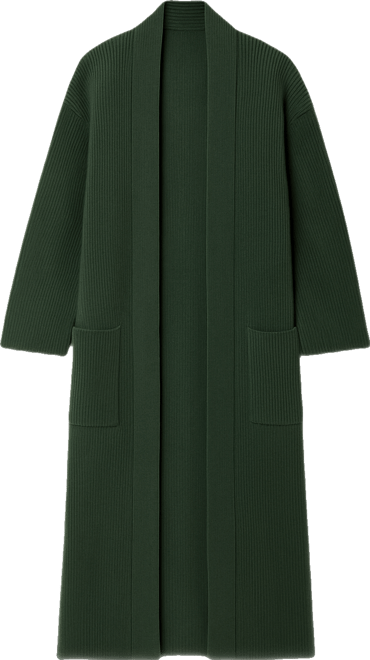 Knitted Maxi Cardigan With Pockets