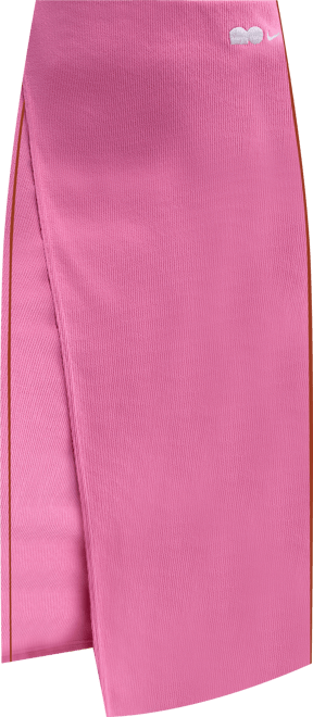 Naomi Osaka Falda maxi de tela canalé de tiro alto para mujer