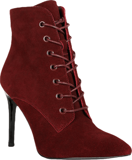 Sulfur Womens Suede Leather Stiletto Ankle Boot